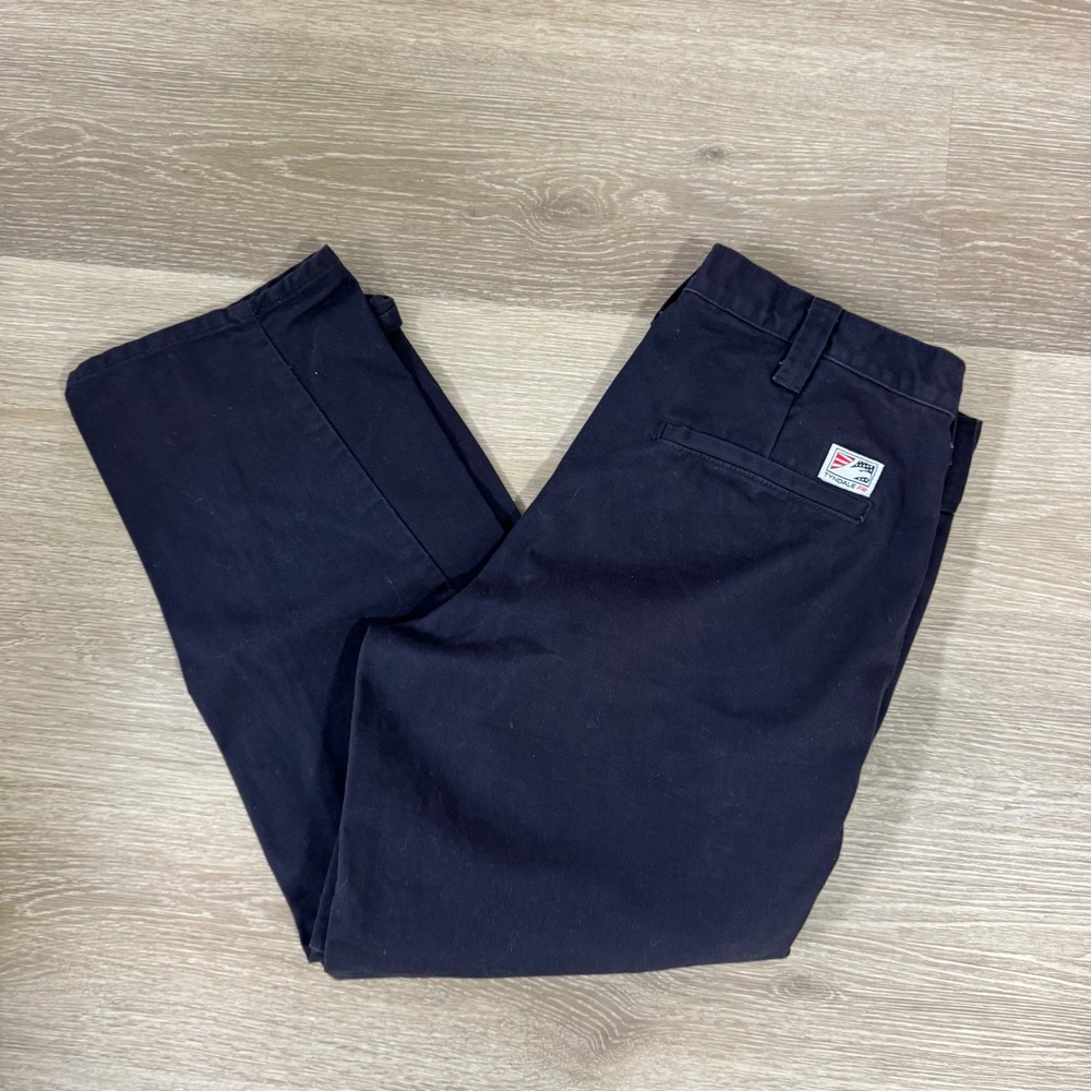 Tyndale FR Work Pants Mens 34x29 Navy Blue Arc Rated Flame Resistant U250T USA